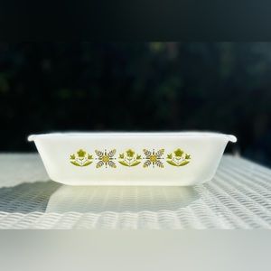 Vintage Anchor Hocking Meadow Green loaf pan  441